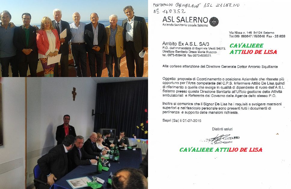 ASL Salerno-OPI-CISL FP Funzione Pubblica: il Cav. Attilio De Lisa con Formazione Manageriale per Direttore Servizio Infermieristico