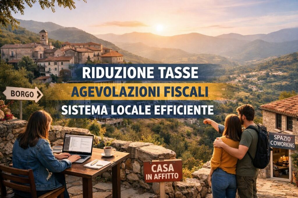Borghi e paesi per smart worker: riduzione delle tasse sui redditi, agevolazioni fiscali e sistema locale efficiente per dare una prospettiva concreta alle zone interne