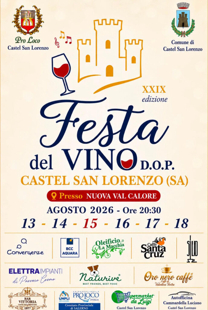 Castel San Lorenzo. La XXIX Festa del Vino D.O.P. riaccende la storia della Val Calore