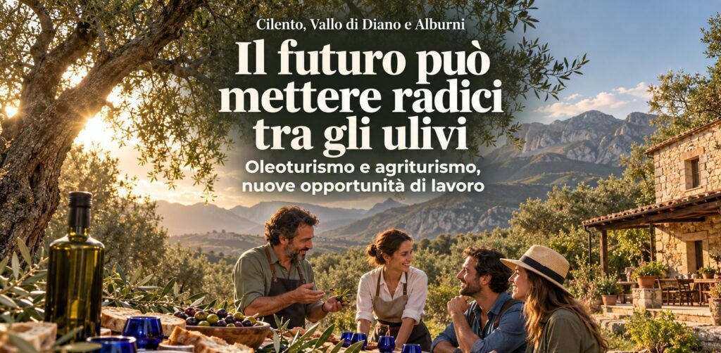 Cilento, Vallo di Diano e Alburni: il futuro può mettere radici tra gli ulivi